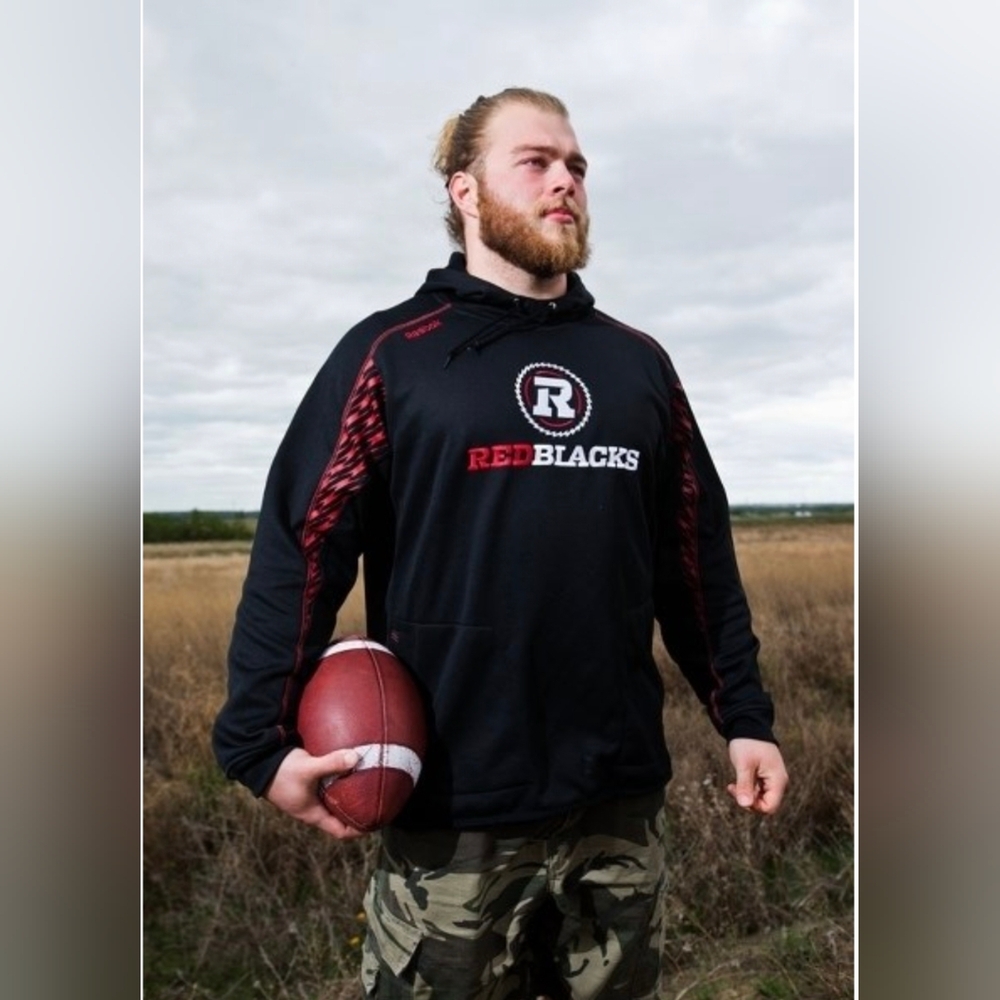 Ottawa Redblacks Black and Red Reebok Hoodie